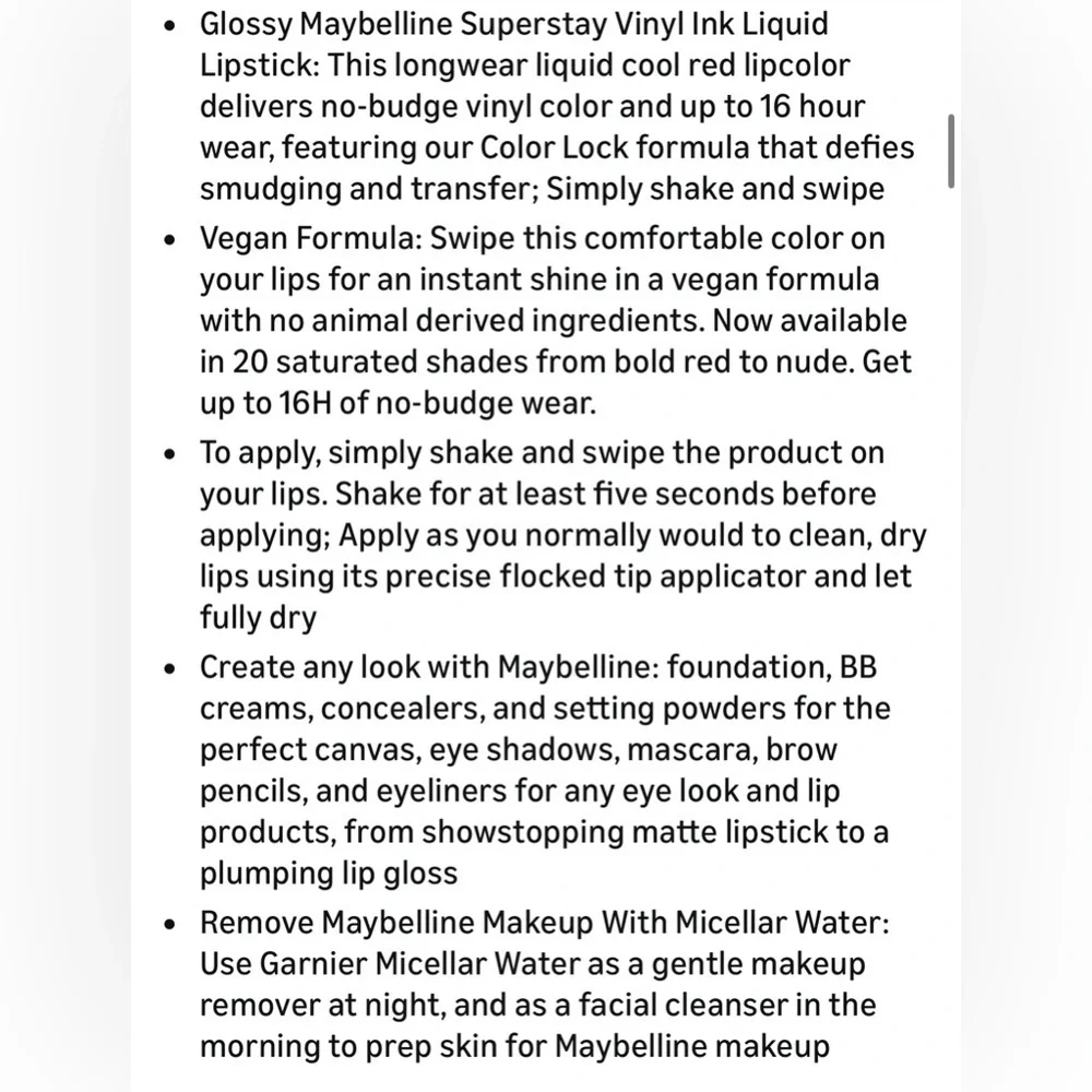 Maybelline SuperStay Vinyl Ink Lipstick - 59 Wicked (Vivid Red)